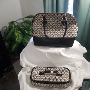 IMAN SIGNATURE SATCHEL WITH 7 INCH HANDLE